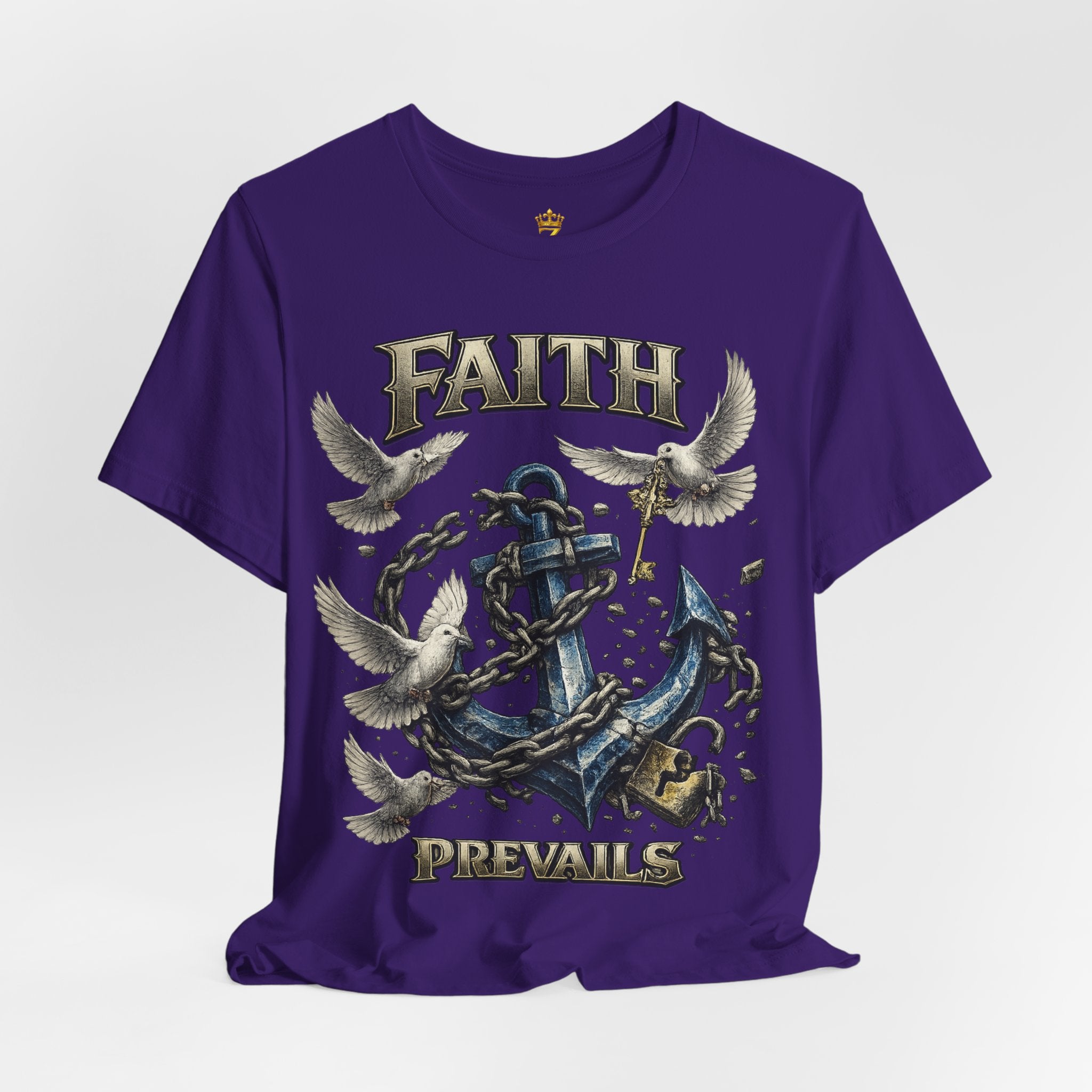 Faith Prevails T‑Shirt (Blue Anchor) Printify