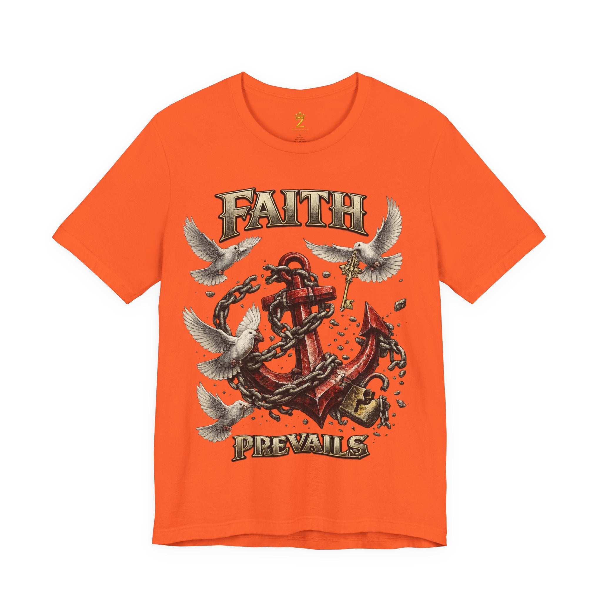 Faith Prevails T‑Shirt (Red Anchor) Printify