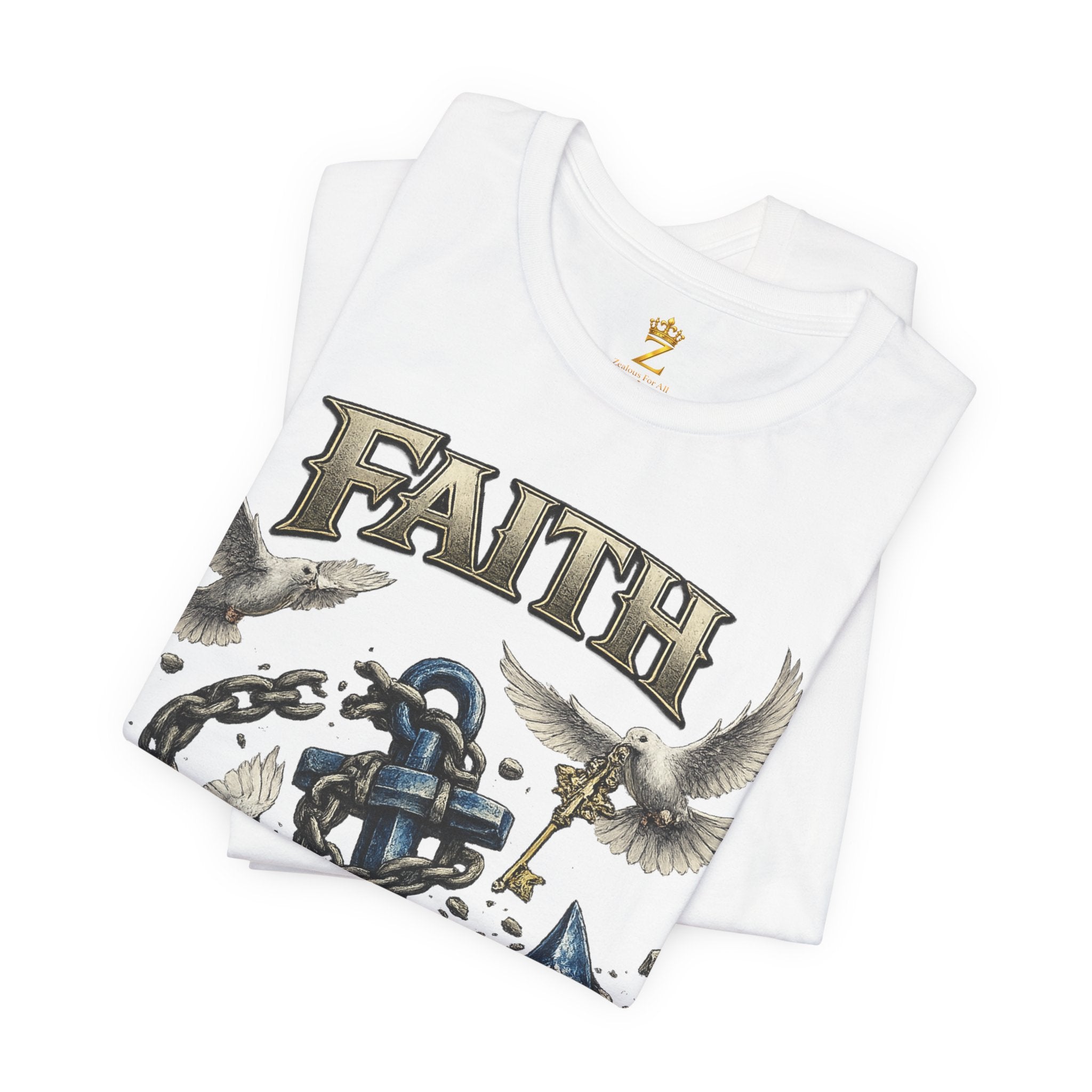 Faith Prevails T‑Shirt (Blue Anchor) Printify