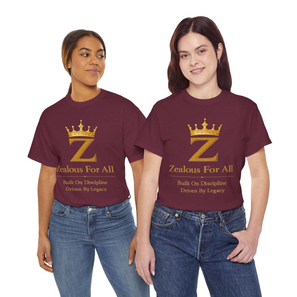 Unisex Zealous For All T-Shirt (Gold Logo) Printify