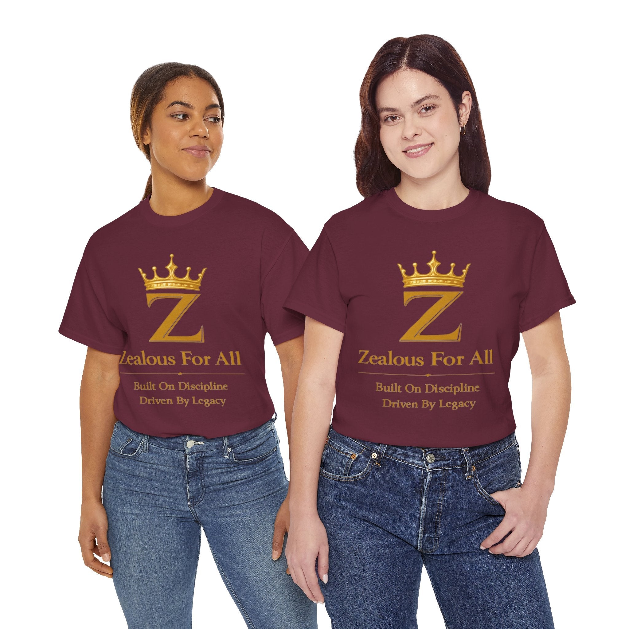 Unisex Zealous For All T-Shirt (Gold Logo) Printify