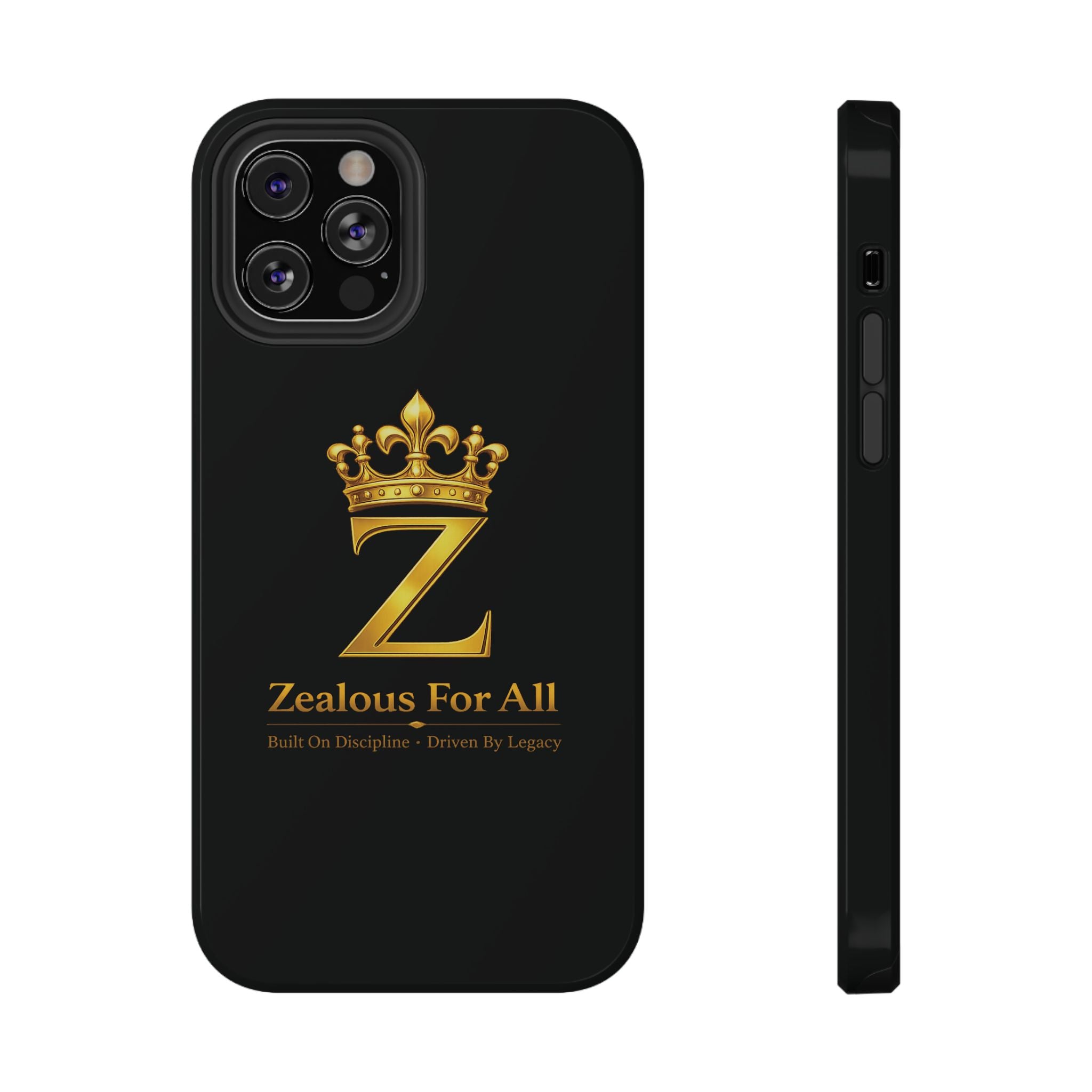 ZFA Phone Case  — "Zealous For All" Gold Crown Impact-Resistant Case Printify