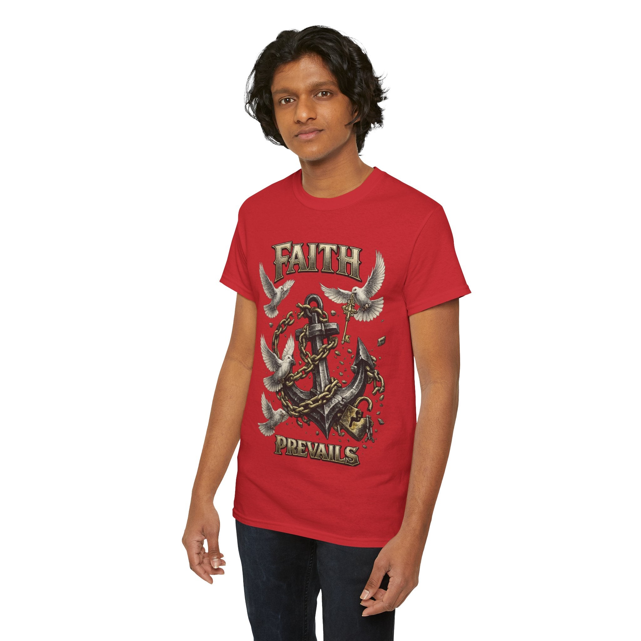 Adult Faith Prevails T‑Shirt (Black Anchor) Printify