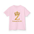 First Kids Zealous For All T-Shirt Drop 01 — Gold Logo Kids Tee Printify
