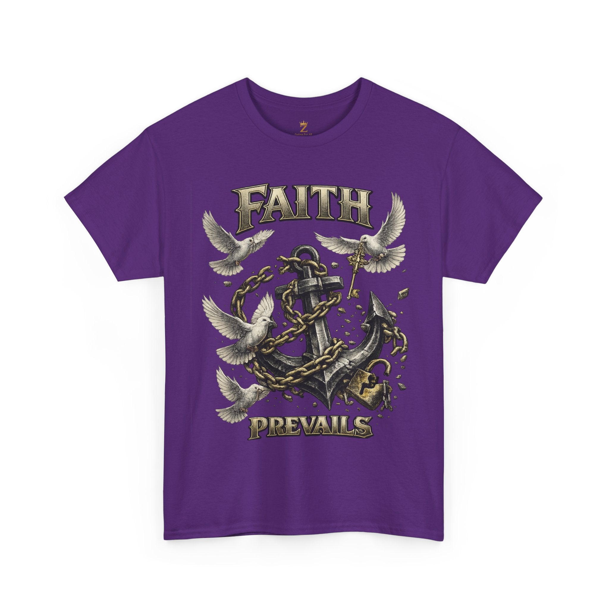 Adult Faith Prevails T‑Shirt (Black Anchor) Printify