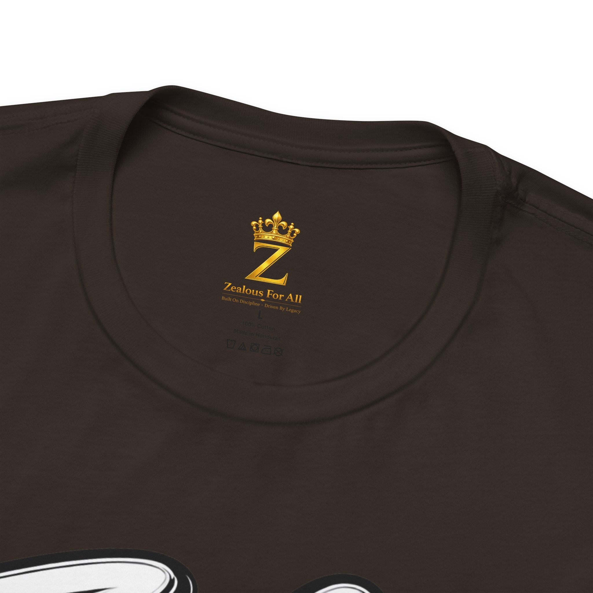 Zealous For All Graphic T-Shirt (White Logo) Printify