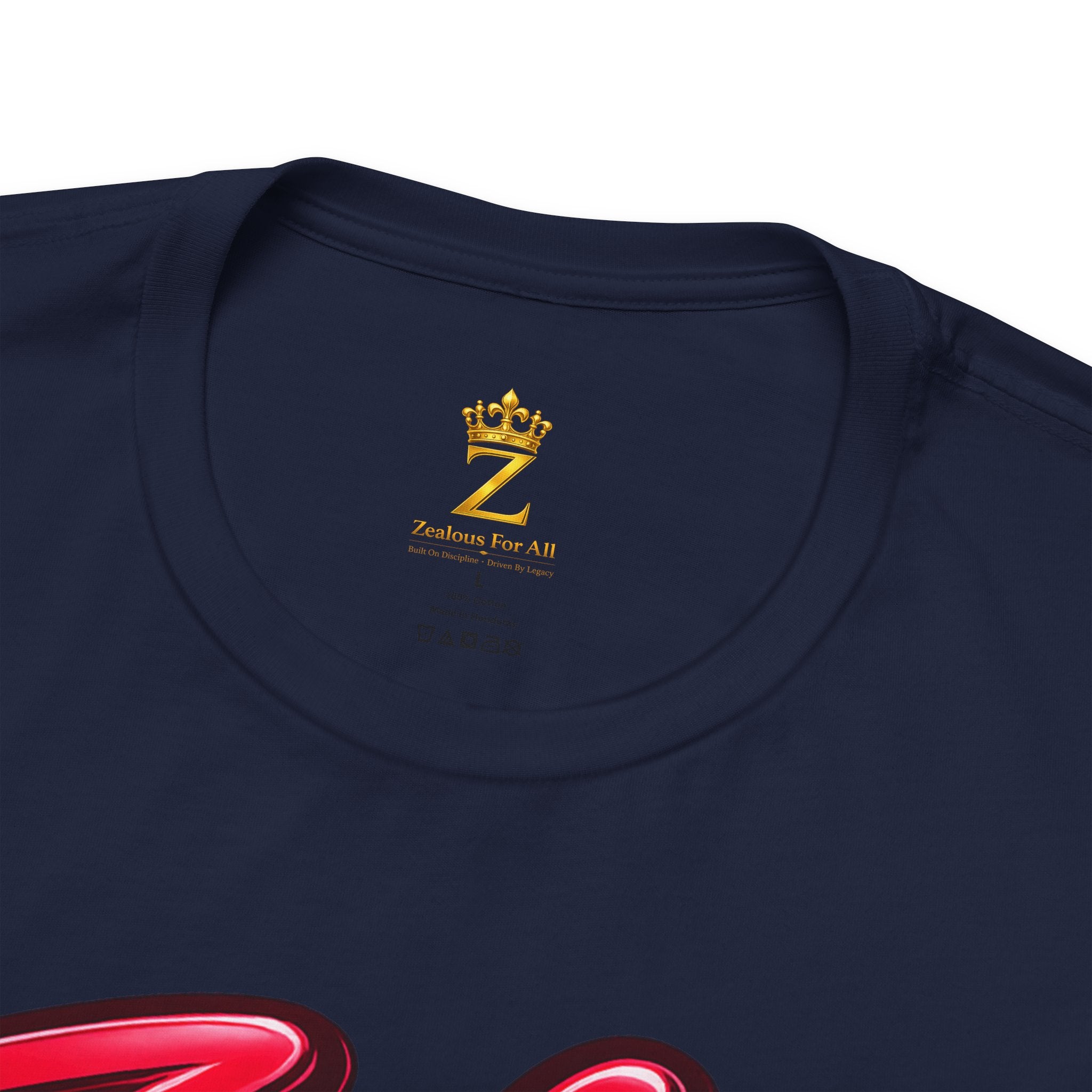 Zealous For All Graphic T-Shirt (Red Logo) Printify