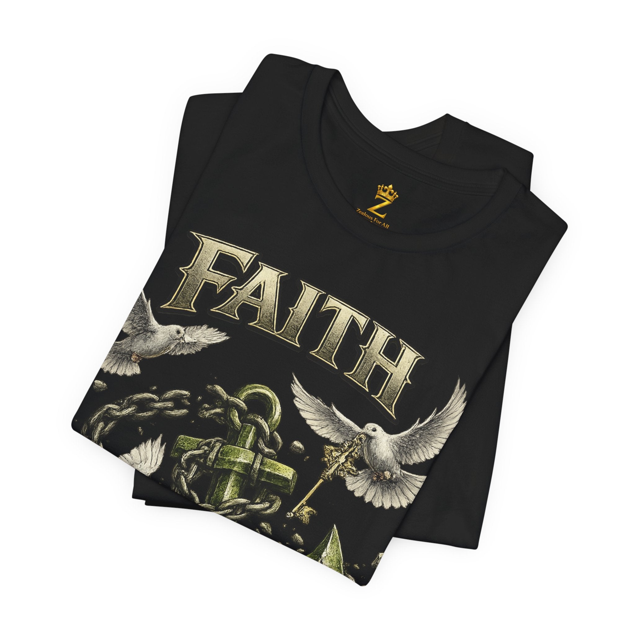 Faith Prevails T‑Shirt (Green Anchor) Printify