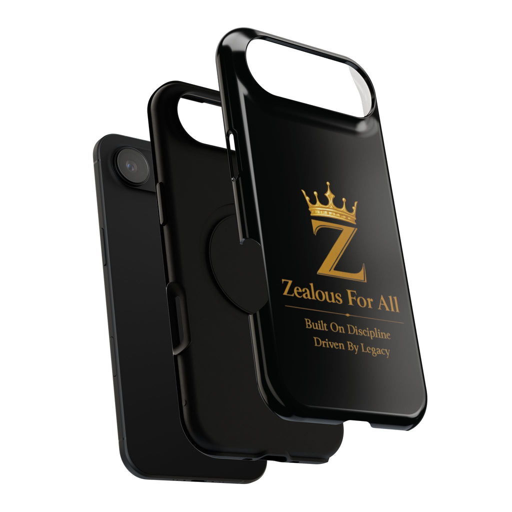 Phone Case — "Zealous For All" Gold Crown Impact-Resistant Case Printify
