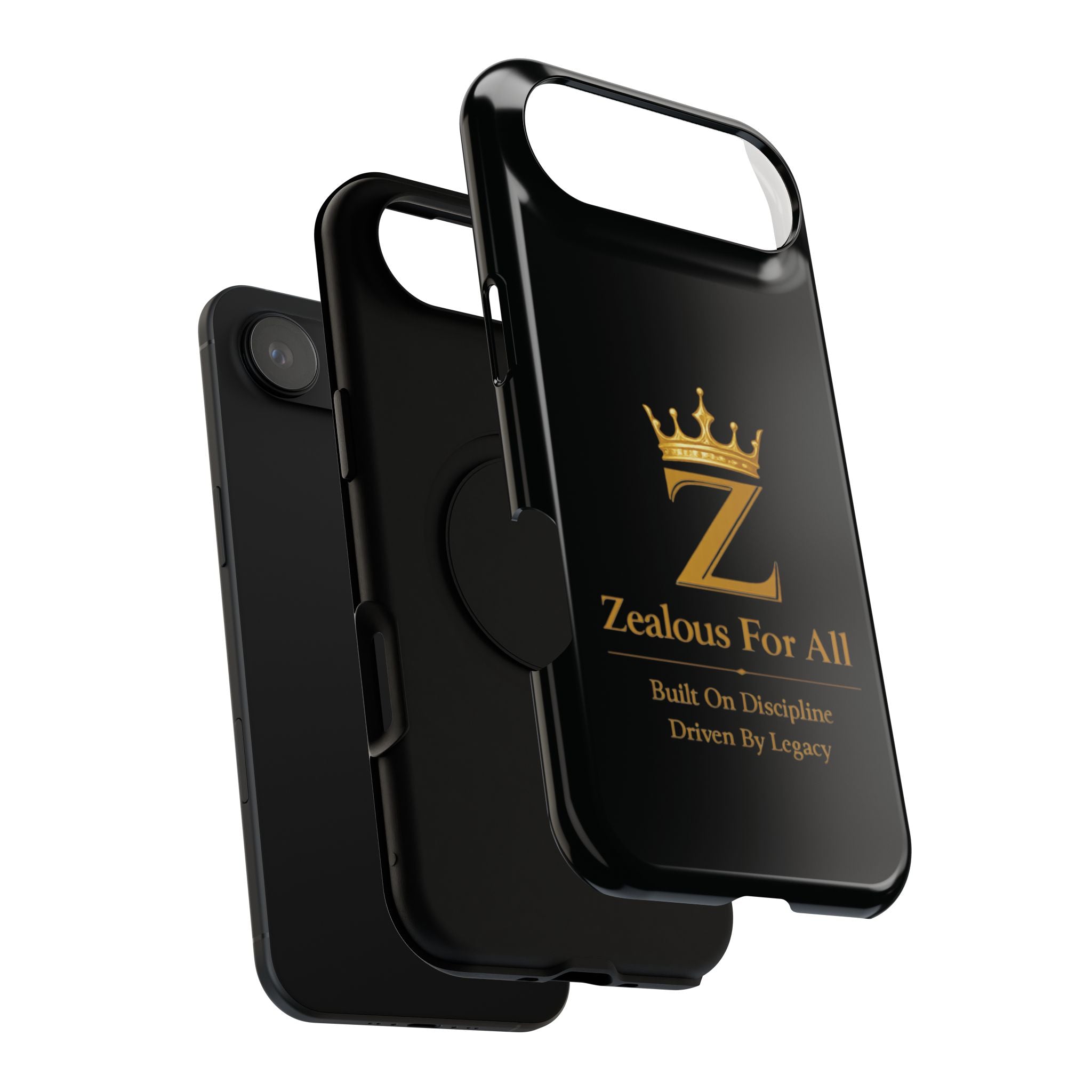 Phone Case — "Zealous For All" Gold Crown Impact-Resistant Case Printify