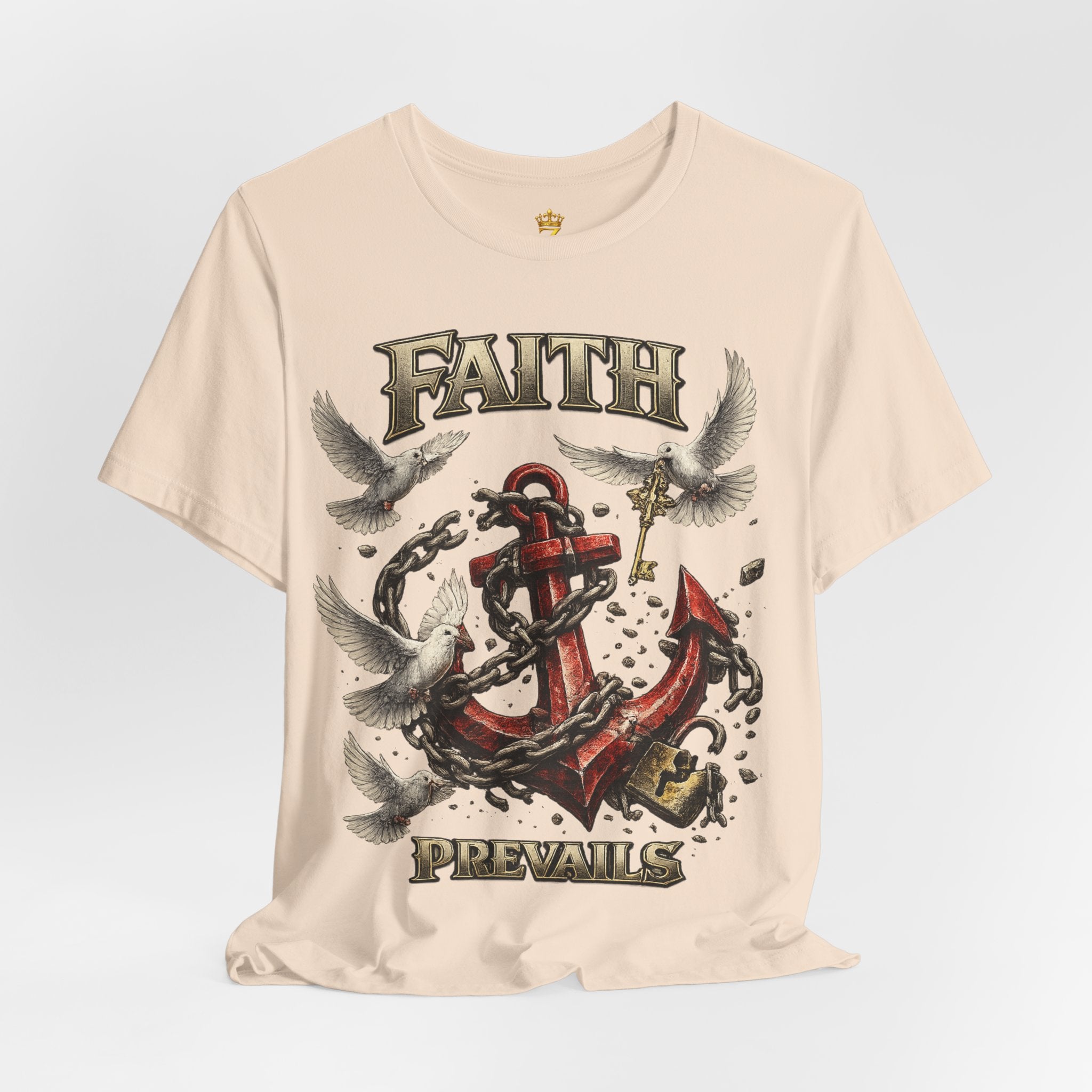 Faith Prevails T‑Shirt (Red Anchor) Printify