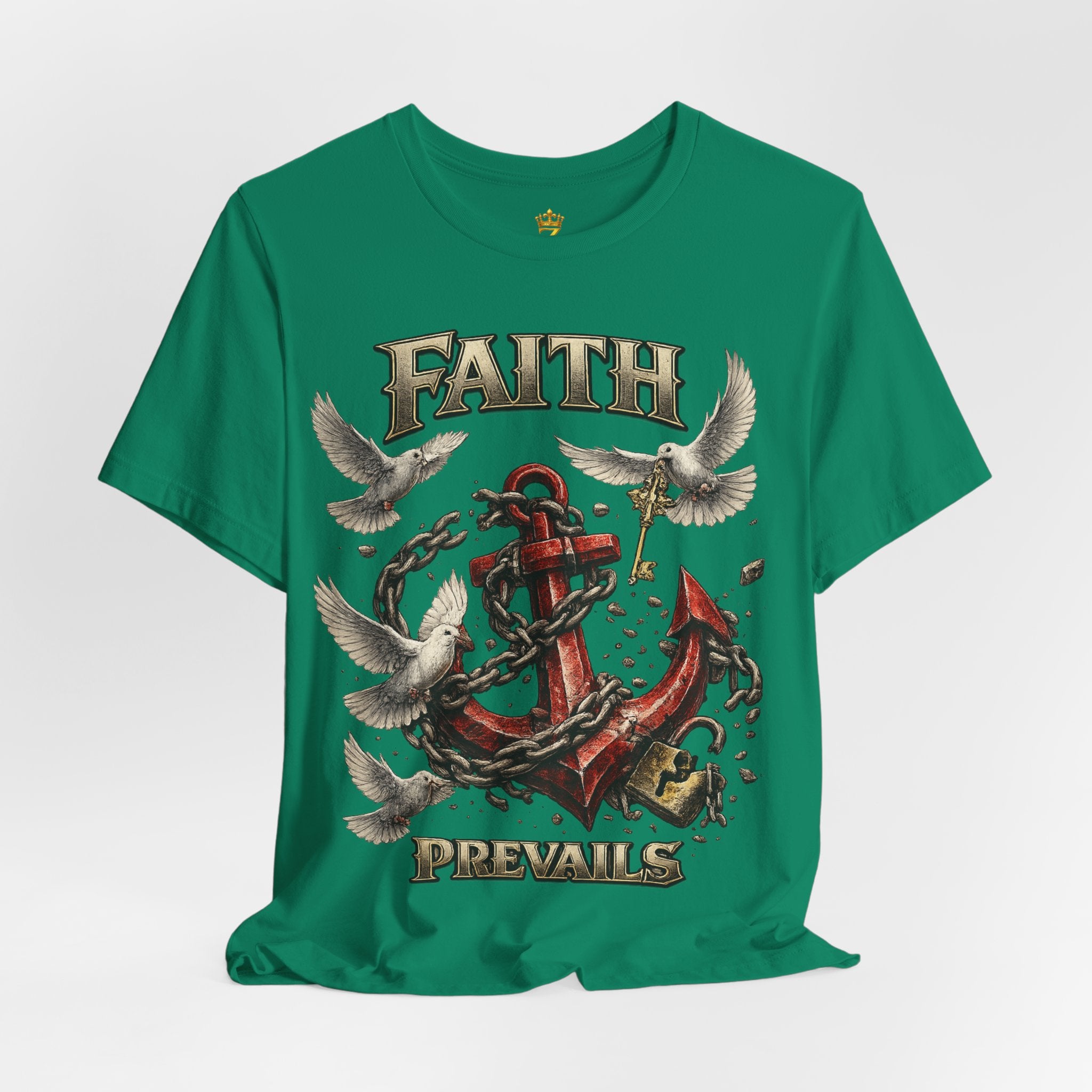 Faith Prevails T‑Shirt (Red Anchor) Printify