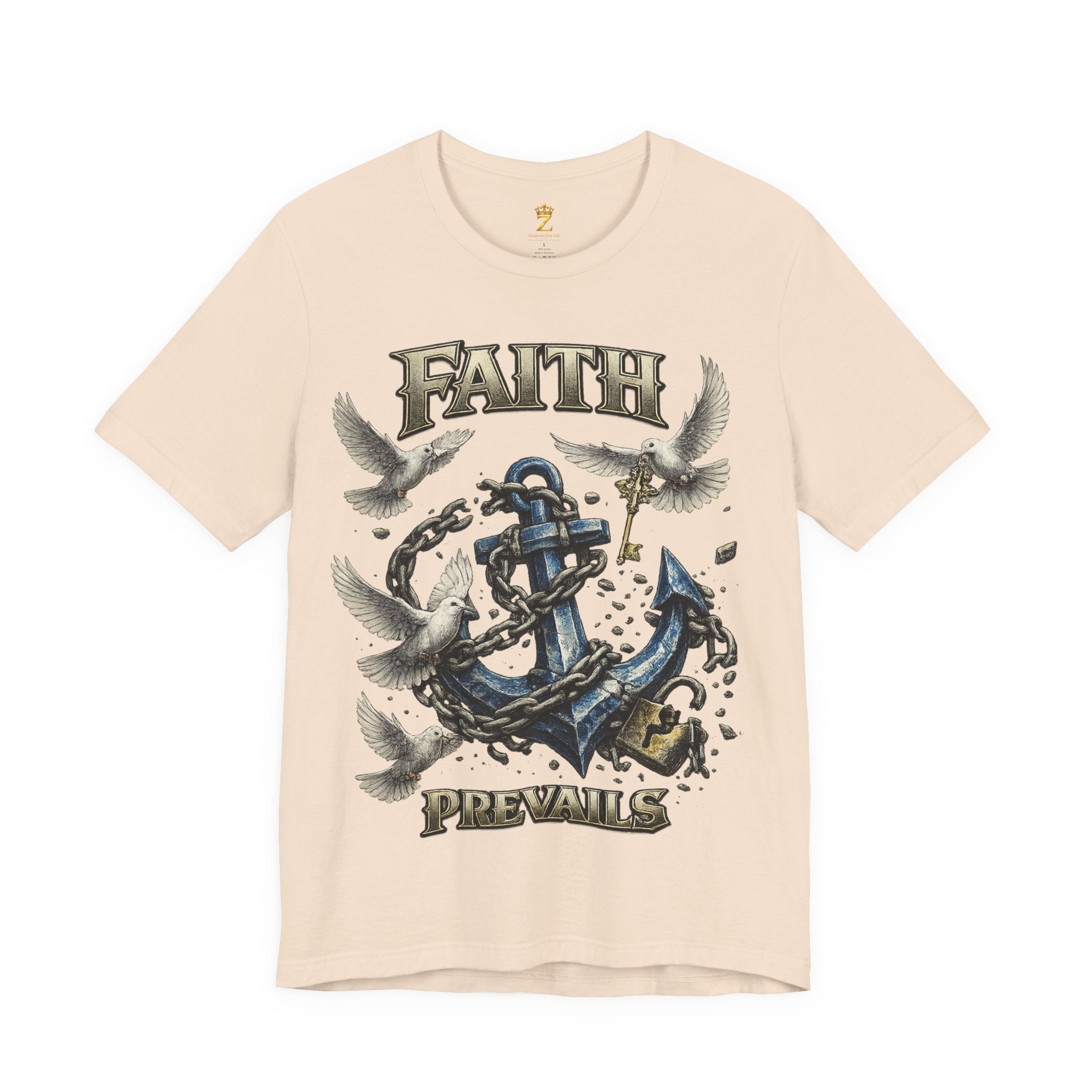 Faith Prevails T‑Shirt (Blue Anchor) Printify