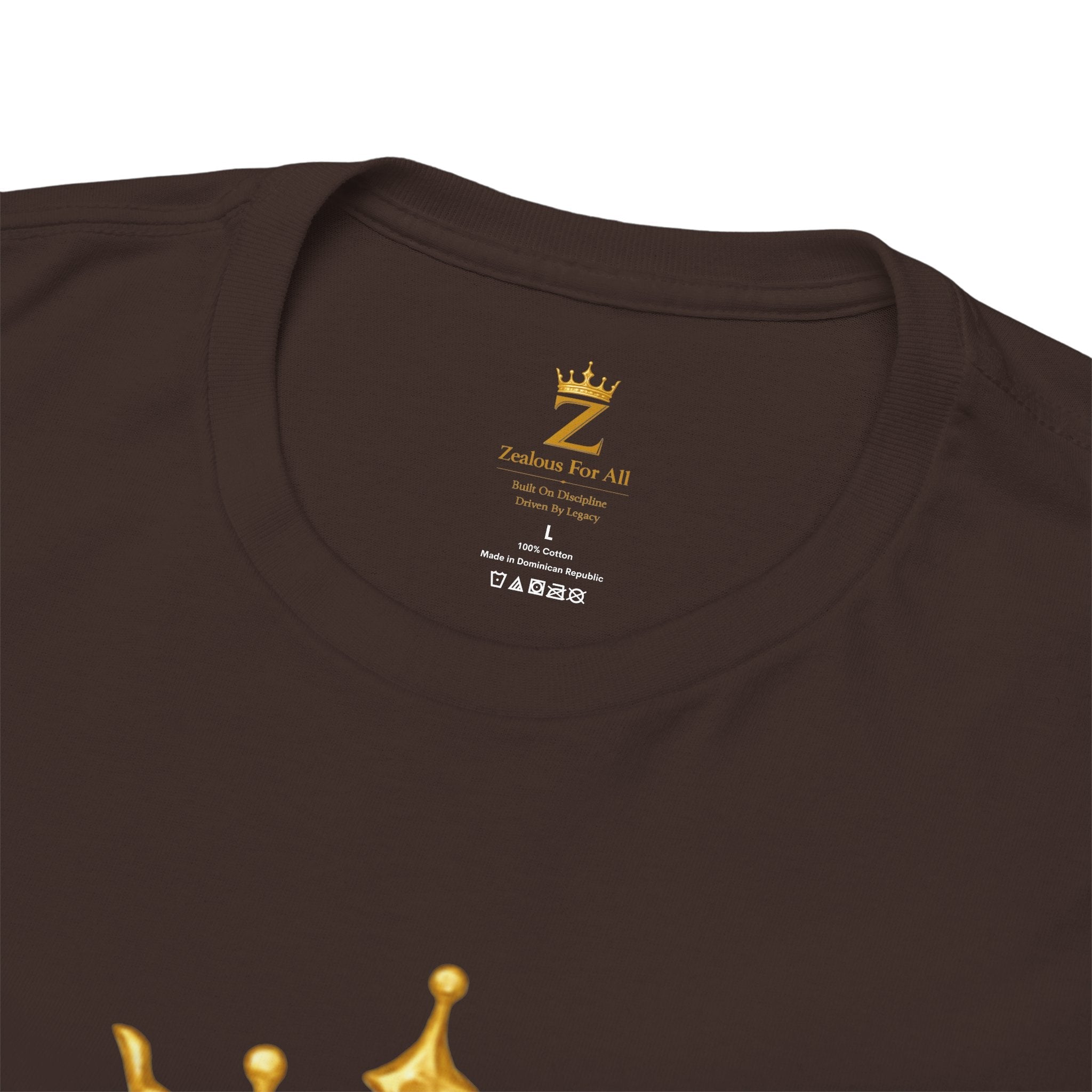 Unisex Zealous For All T-Shirt (Gold Logo (with Back logo) T-shirt) Printify