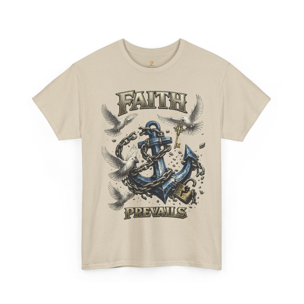 Adult Faith Prevails T‑Shirt (Blue Anchor) Printify