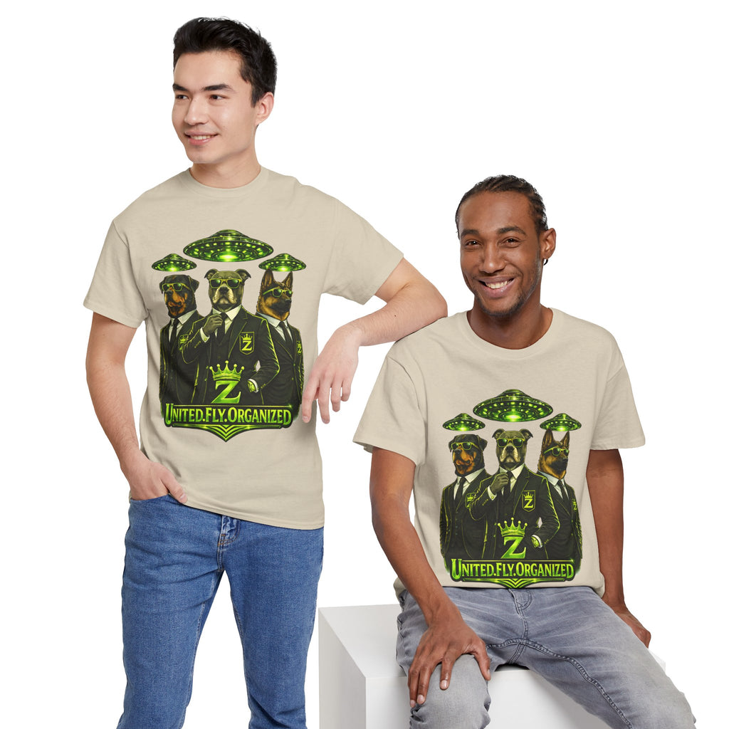 Adult "United. Fly. Organized." Graphic Tee (Lime Green) Printify