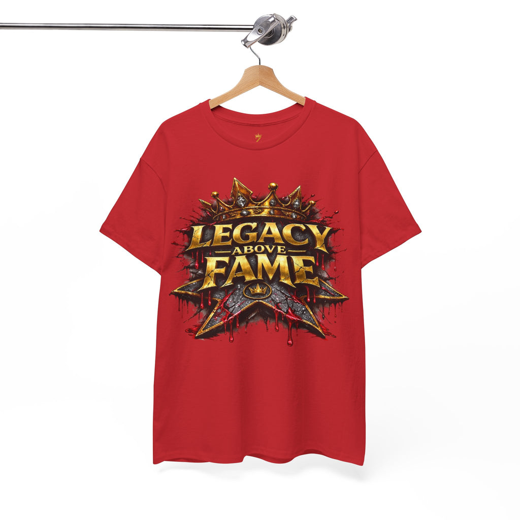 Adult Legacy Above Fame Graphic T-Shirt (Red Drip) - Zealous For All