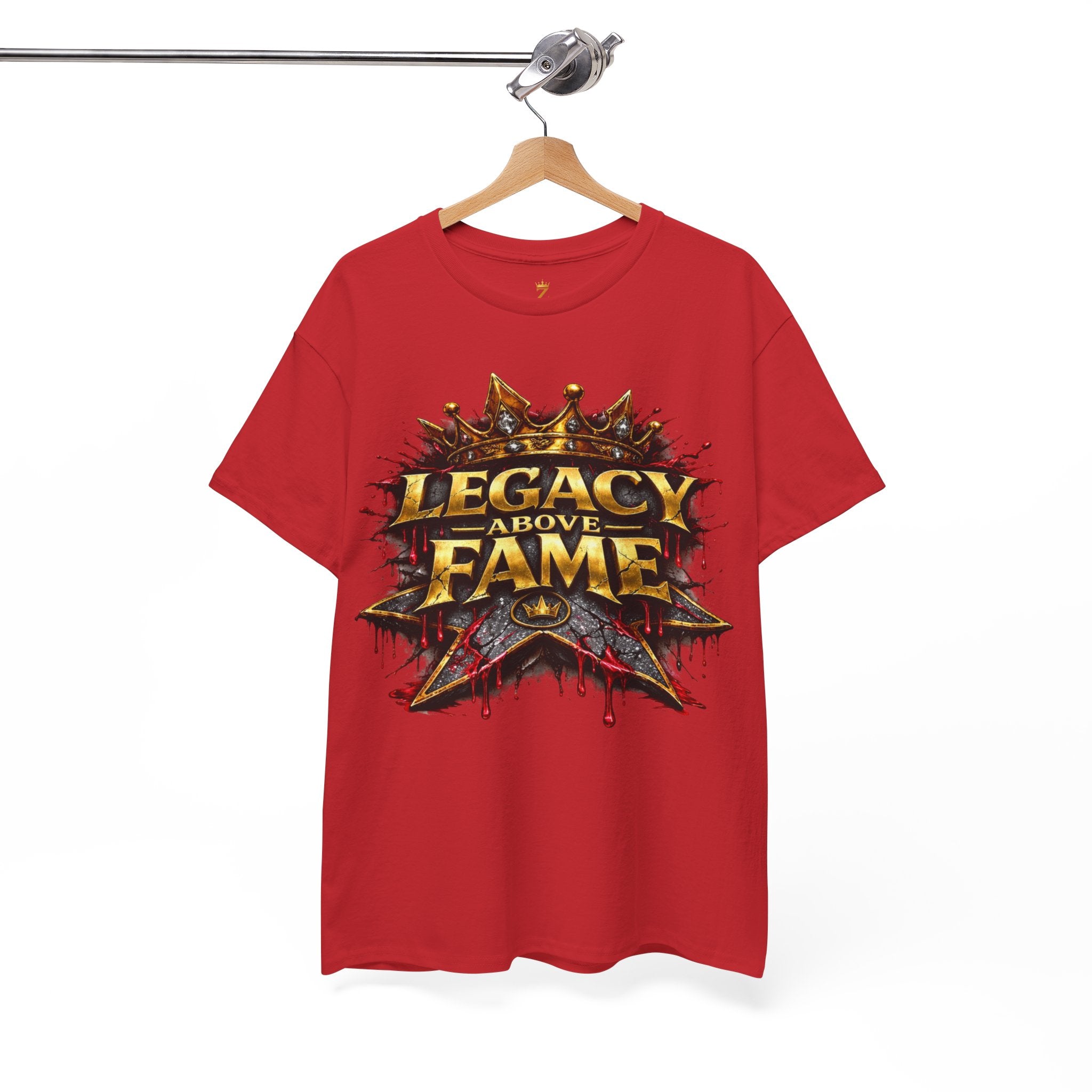 Adult Legacy Above Fame Graphic T-Shirt (Red Drip) - Zealous For All