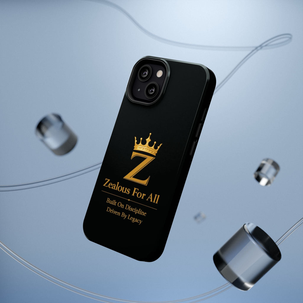 Phone Case — "Zealous For All" Gold Crown Impact-Resistant Case Printify