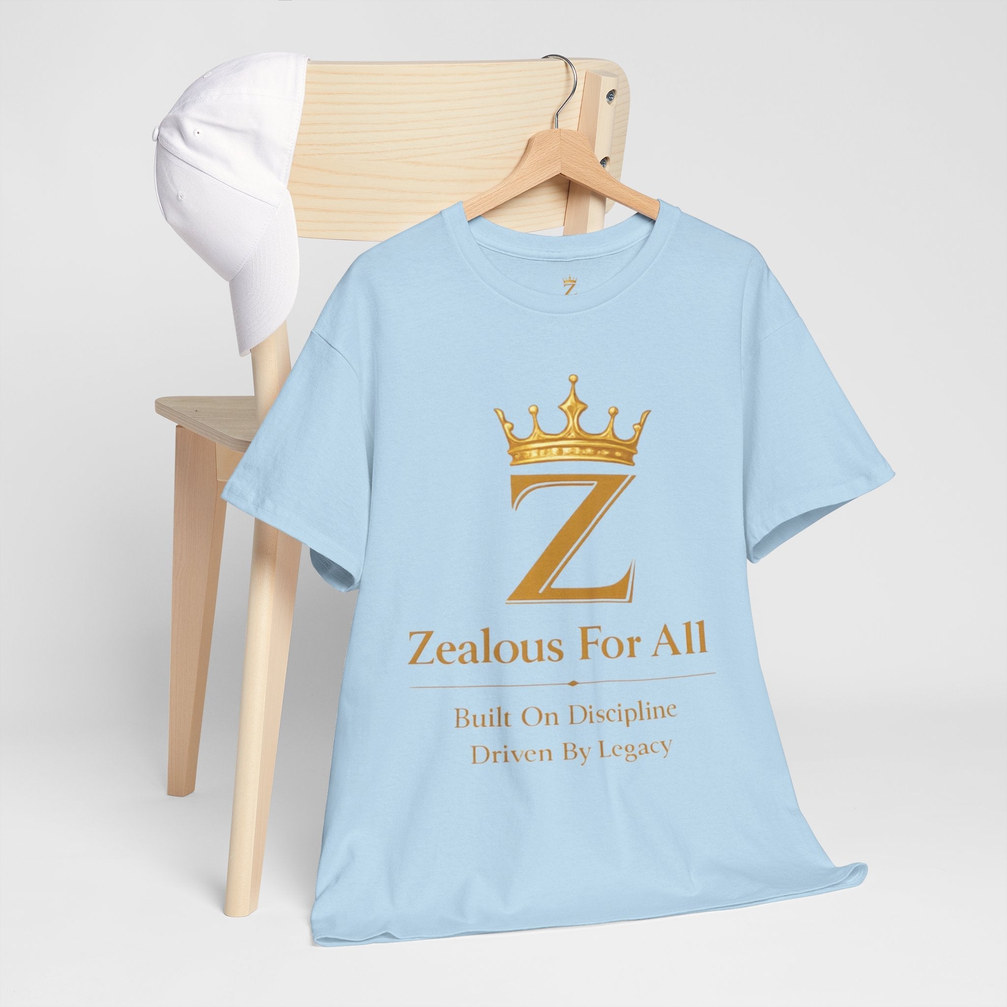 Unisex Zealous For All T-Shirt (Gold Logo (with Back logo) T-shirt) Printify