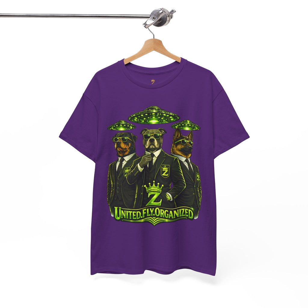 Adult "United. Fly. Organized." Graphic Tee (Lime Green) Printify