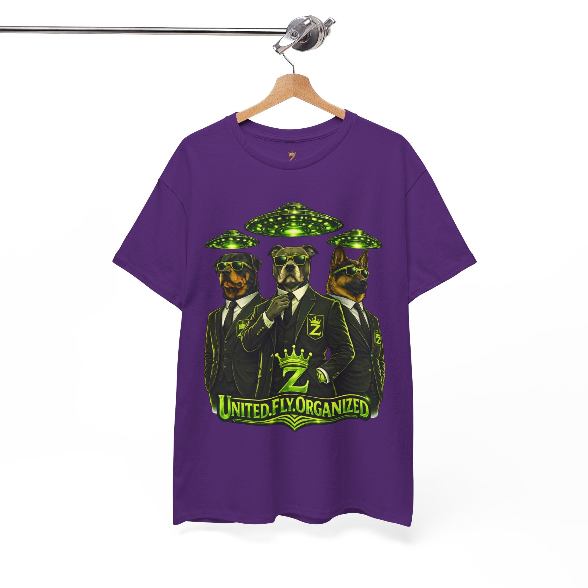 Adult "United. Fly. Organized." Graphic Tee (Lime Green) Printify
