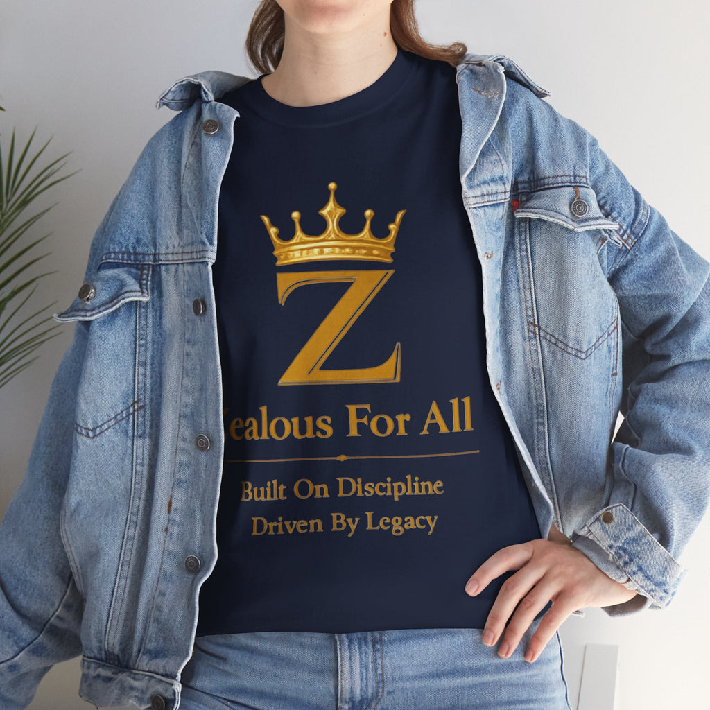 Unisex Zealous For All T-Shirt (Gold Logo) Printify