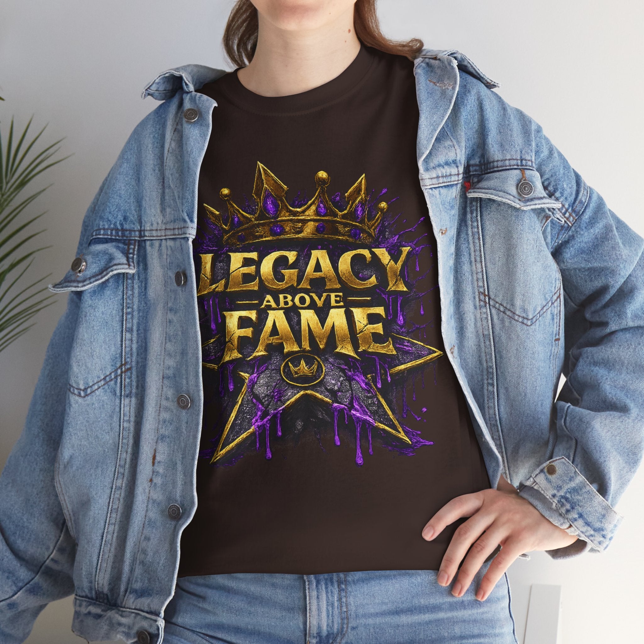 Adult Legacy Above Fame Graphic T-Shirt (Purple Drip) - Zealous For All