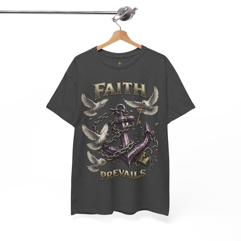 Adult Faith Prevails T‑Shirt (Purple Anchor) Printify