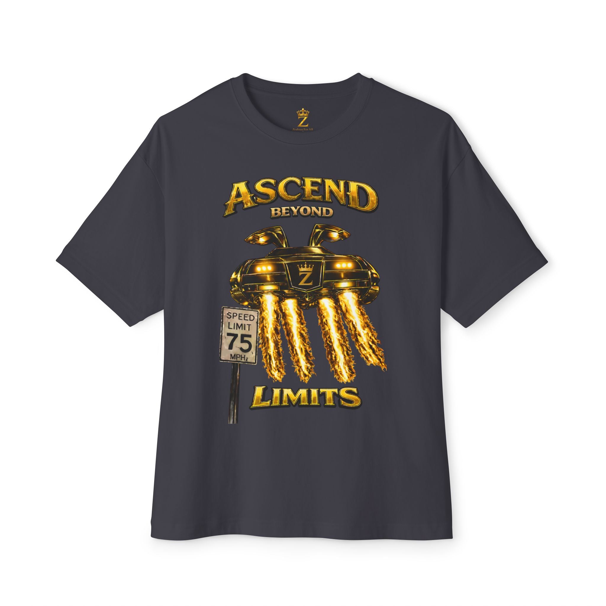 COMING SOON... Adult *Oversized* Ascend Beyond Limits Graphic Tee (Gold) Printify