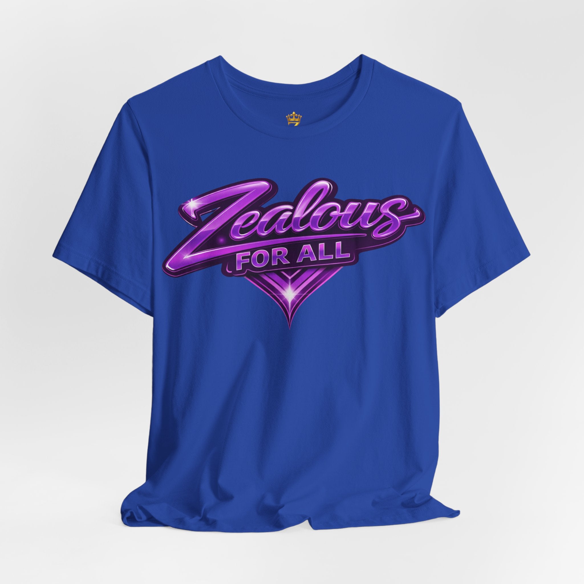 Zealous For All Graphic T-Shirt (Purple Logo) Printify