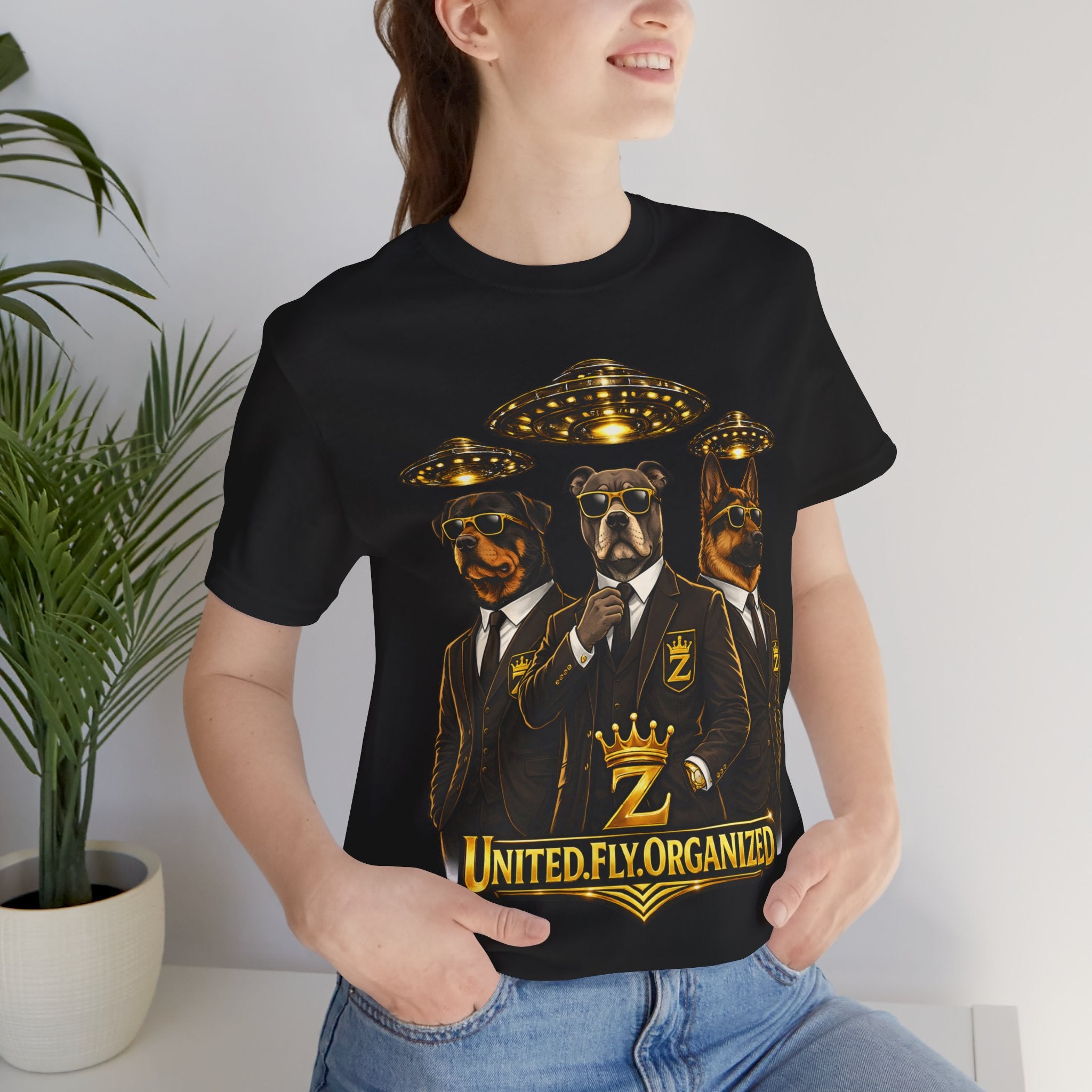 COMING SOON... United. Fly. Organized. Graphic Tee (Gold) Printify