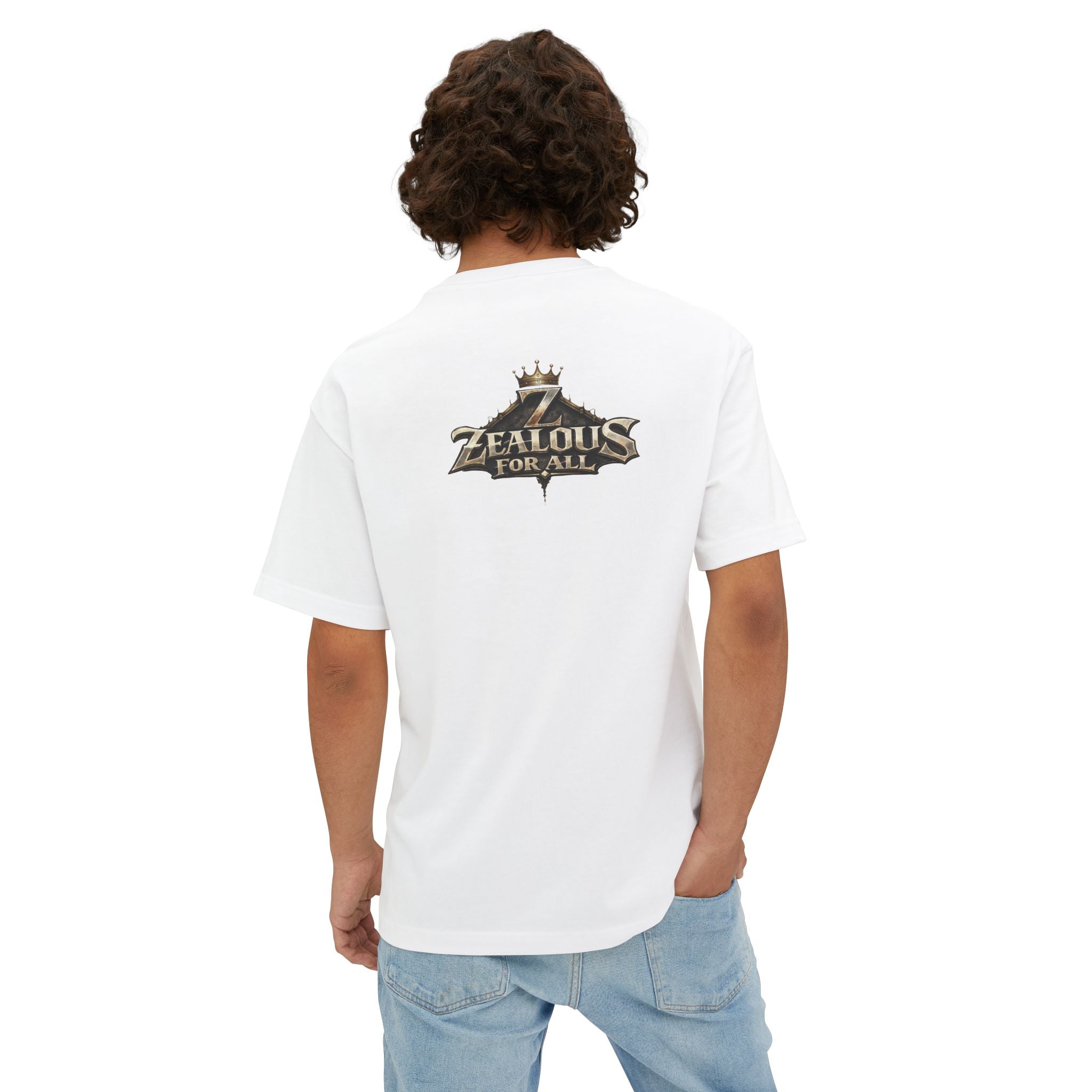 Adult *Oversized* Discipline Over Emotions Graphic Tee (Black Heart) - Zealous For All