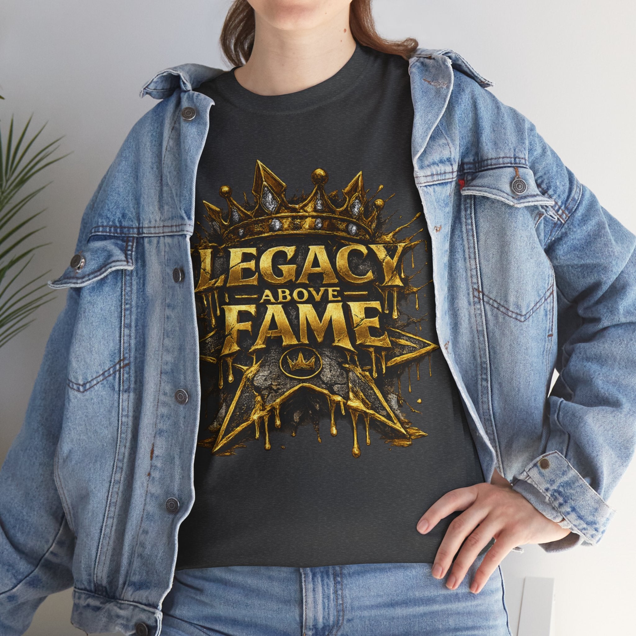 Adult Legacy Above Fame Graphic T-Shirt (Gold Drip) - Zealous For All