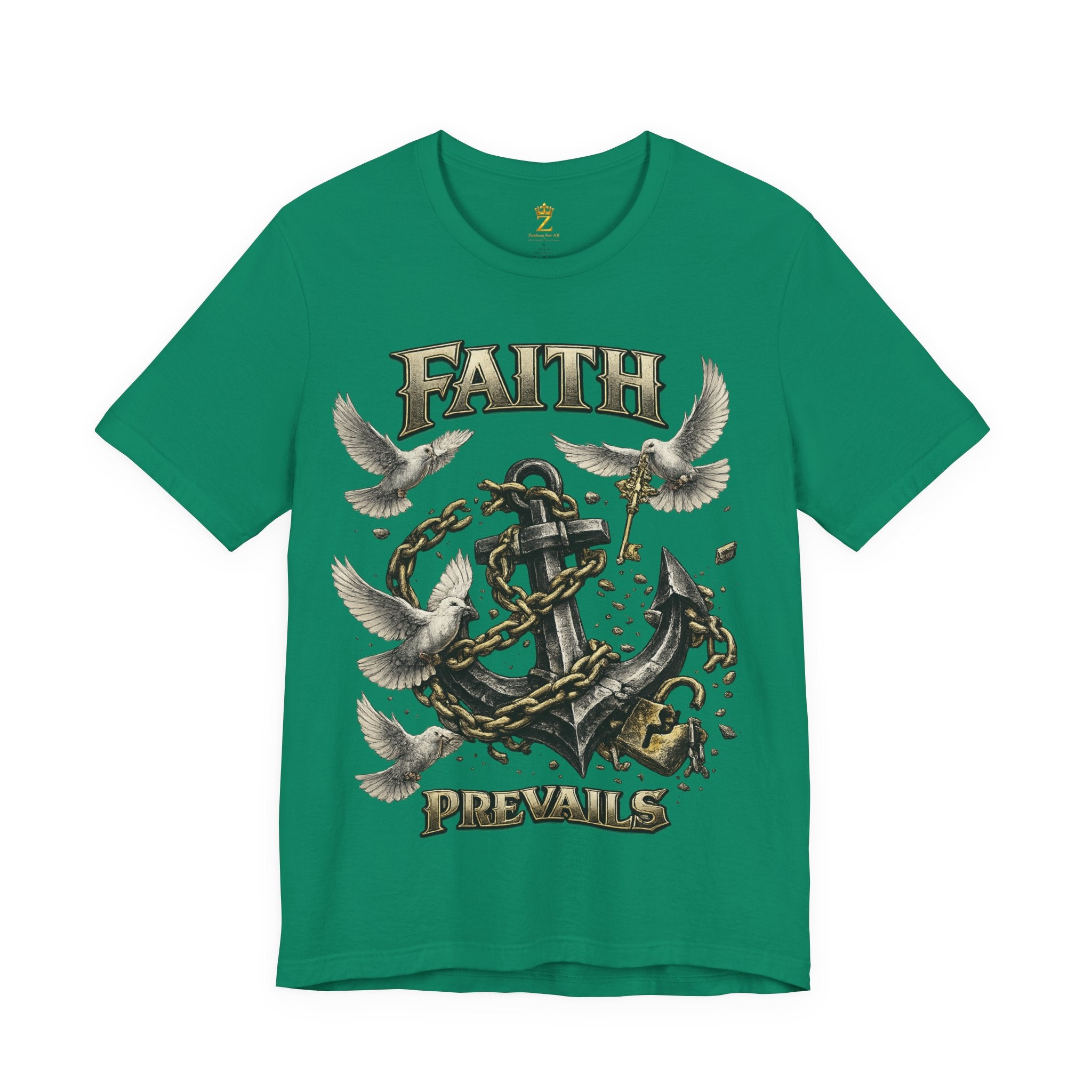 Faith Prevails T‑Shirt (Black Anchor) Printify