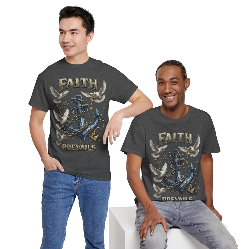 Adult Faith Prevails T‑Shirt (Blue Anchor) Printify