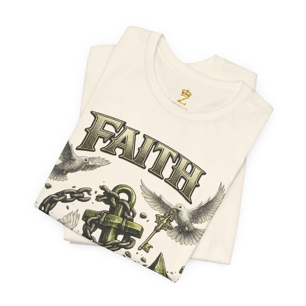 Faith Prevails T‑Shirt (Green Anchor) Printify