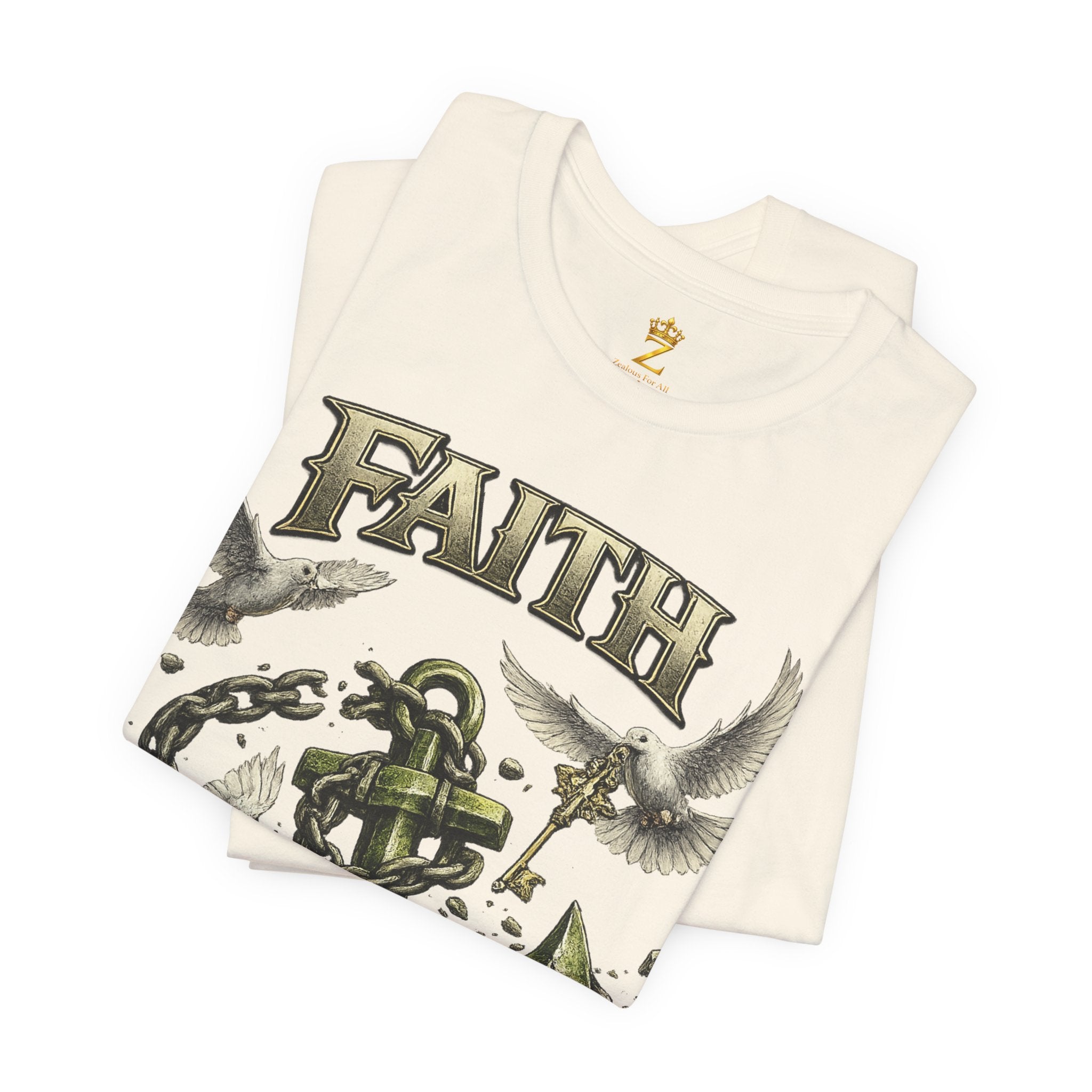 Faith Prevails T‑Shirt (Green Anchor) Printify