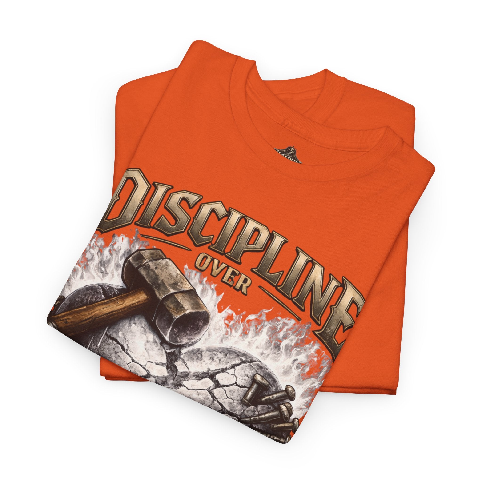 Adult Discipline Over Emotions Graphic T-Shirt (White Heart)