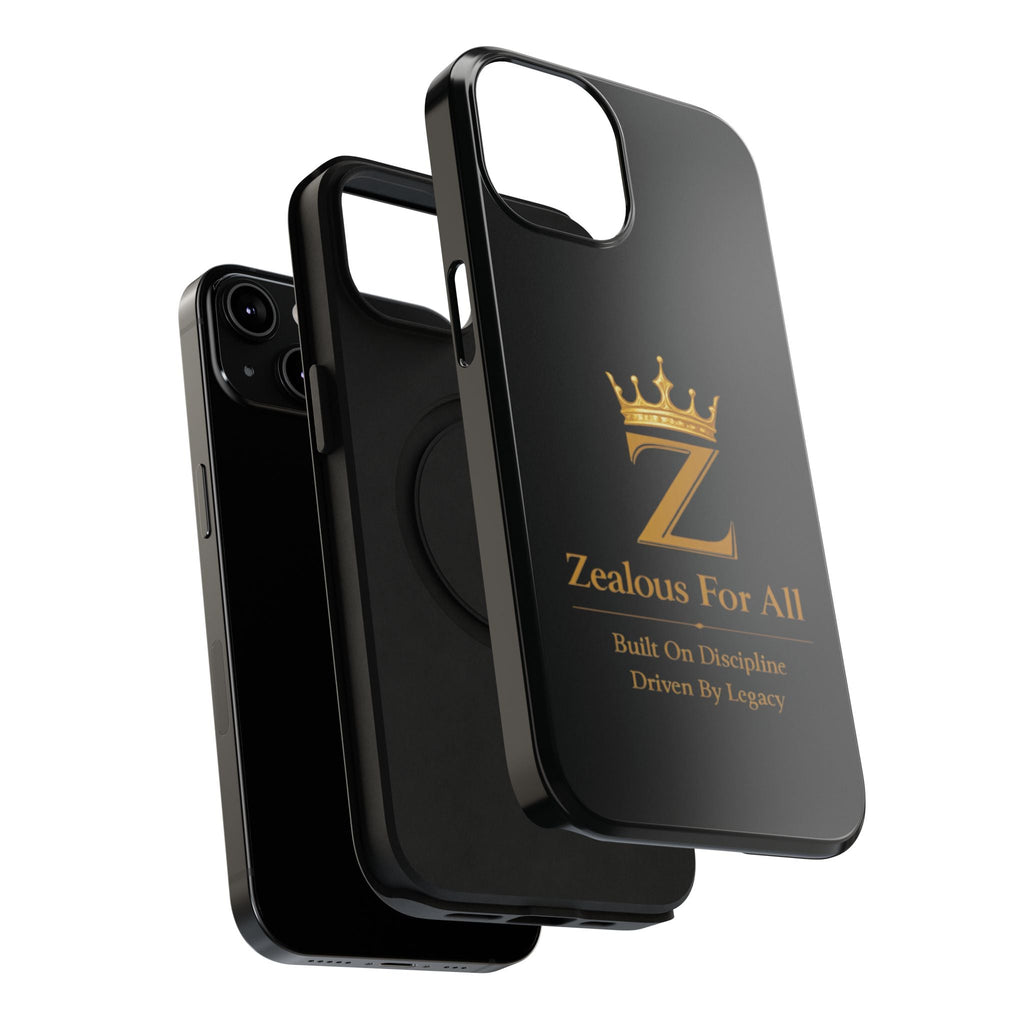 Phone Case — "Zealous For All" Gold Crown Impact-Resistant Case Printify