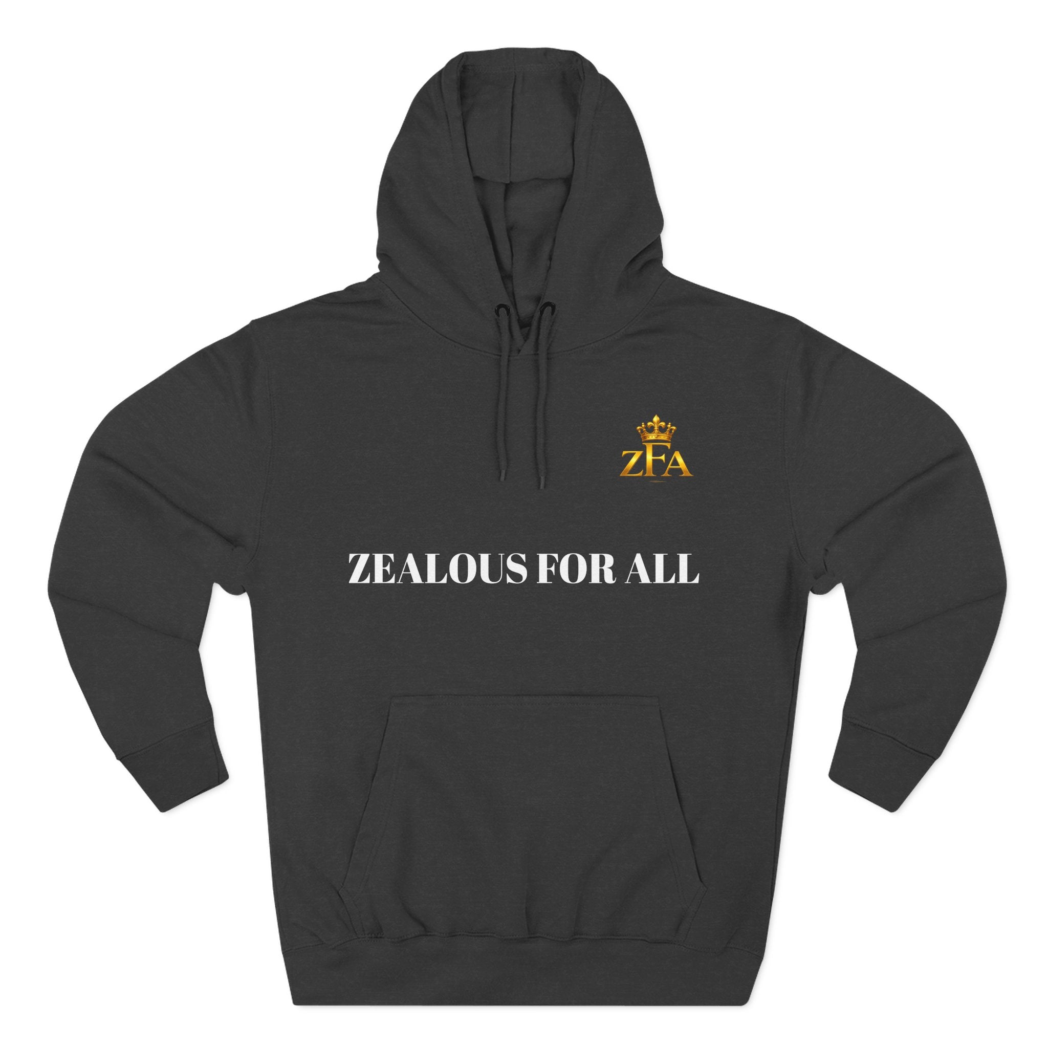 ZFA Premium Hoodie (White Words) Printify