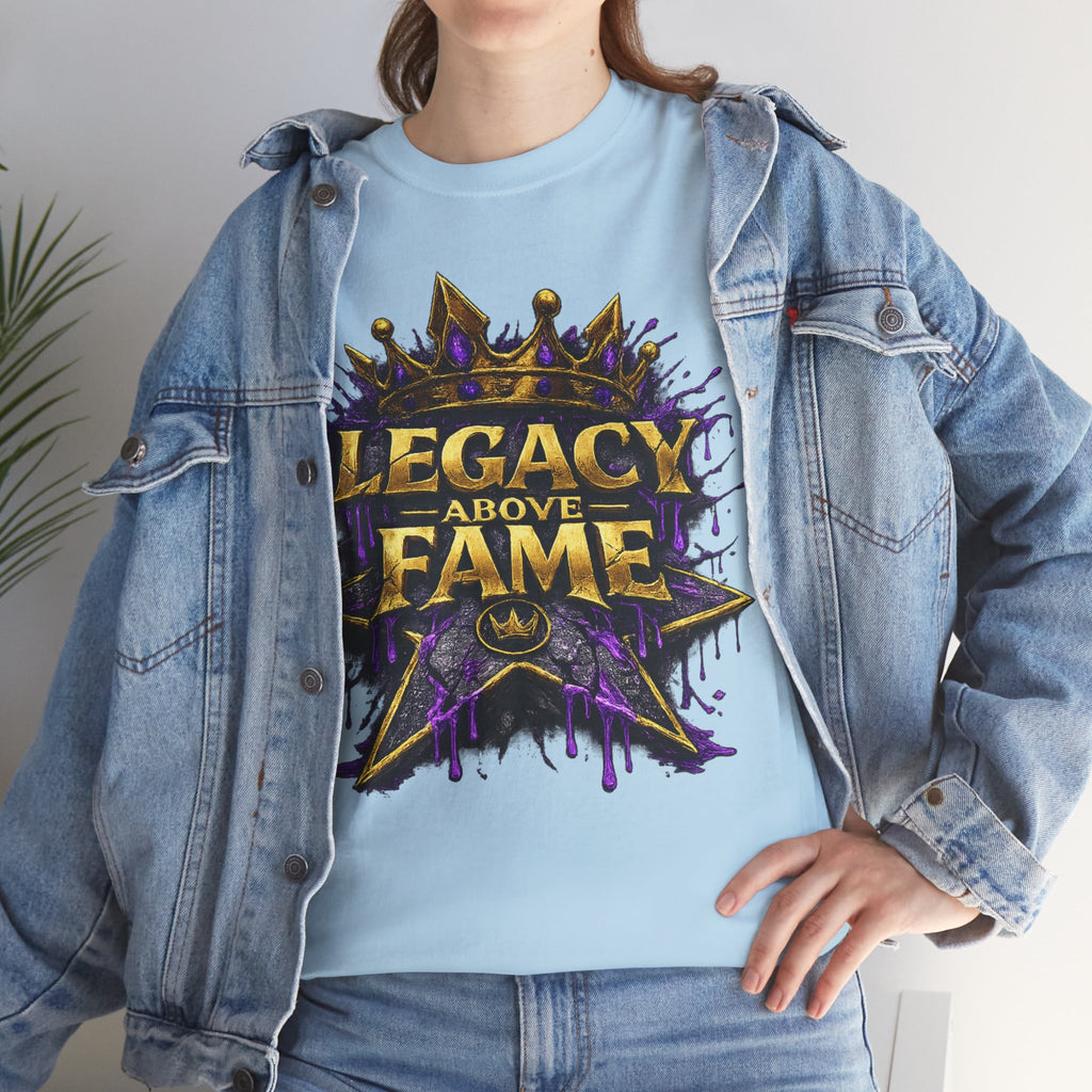 Adult Legacy Above Fame Graphic T-Shirt (Purple Drip) - Zealous For All