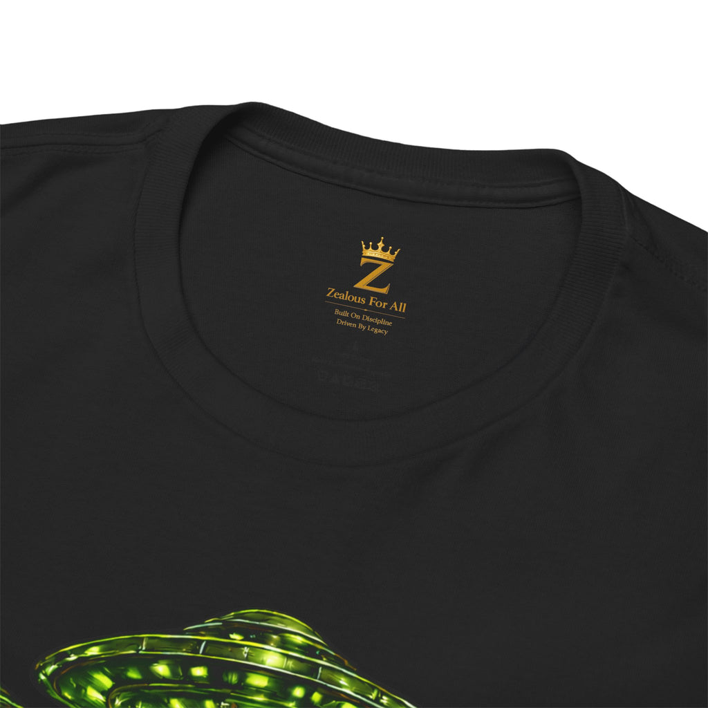 Adult "United. Fly. Organized." Graphic Tee (Lime Green) Printify