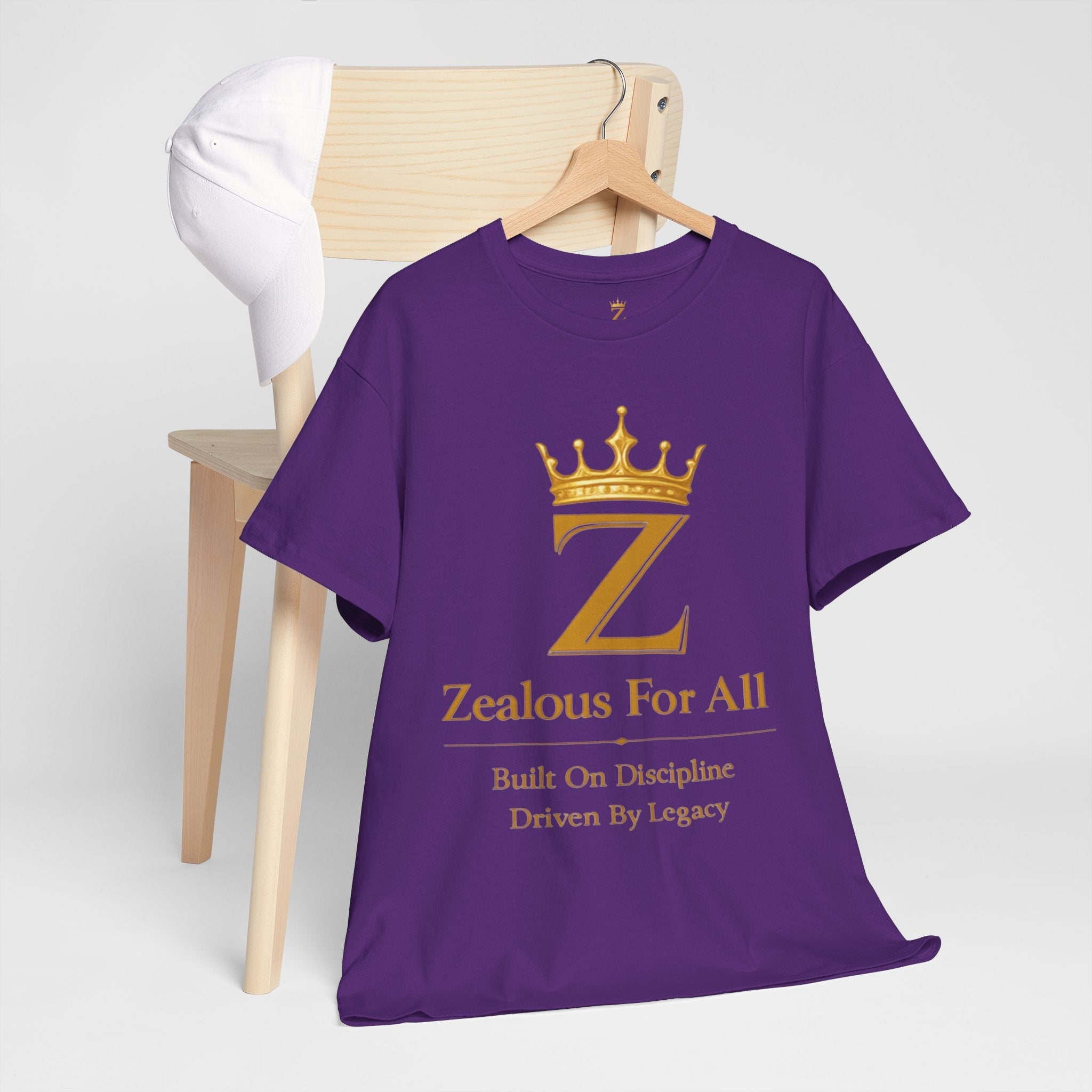 Unisex Zealous For All T-Shirt (Gold Logo (with Back logo) T-shirt) Printify