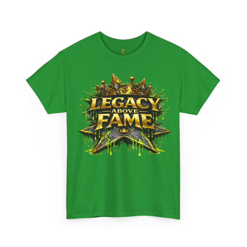 Adult Legacy Above Fame Graphic T-Shirt (Lime Green Drip) - Zealous For All
