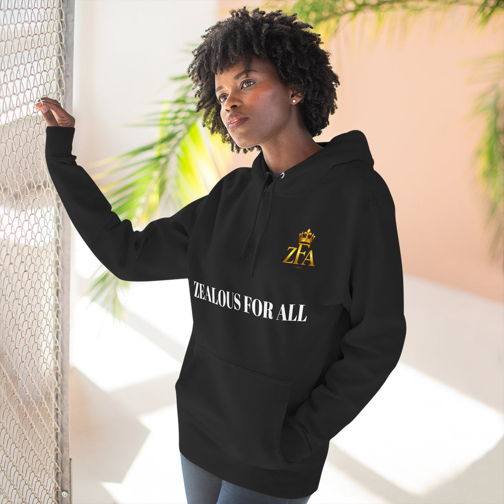 ZFA Premium Hoodie (White Words) Printify