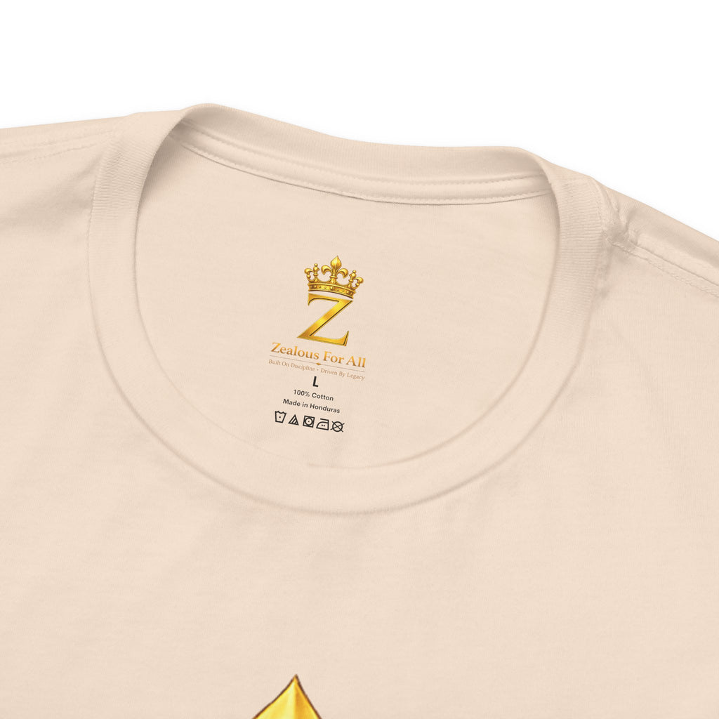 Unisex Zealous For All T-Shirt (Gold Logo) Printify