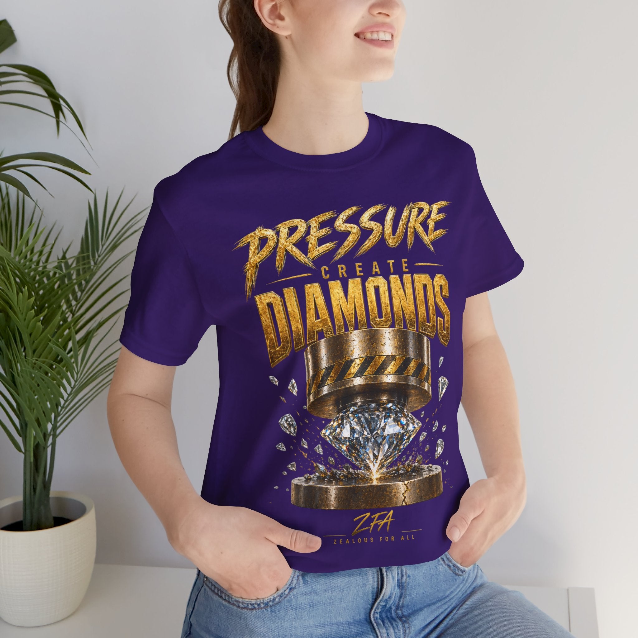 Pressure Create Diamonds T-Shirt — Motivational Graphic Tee