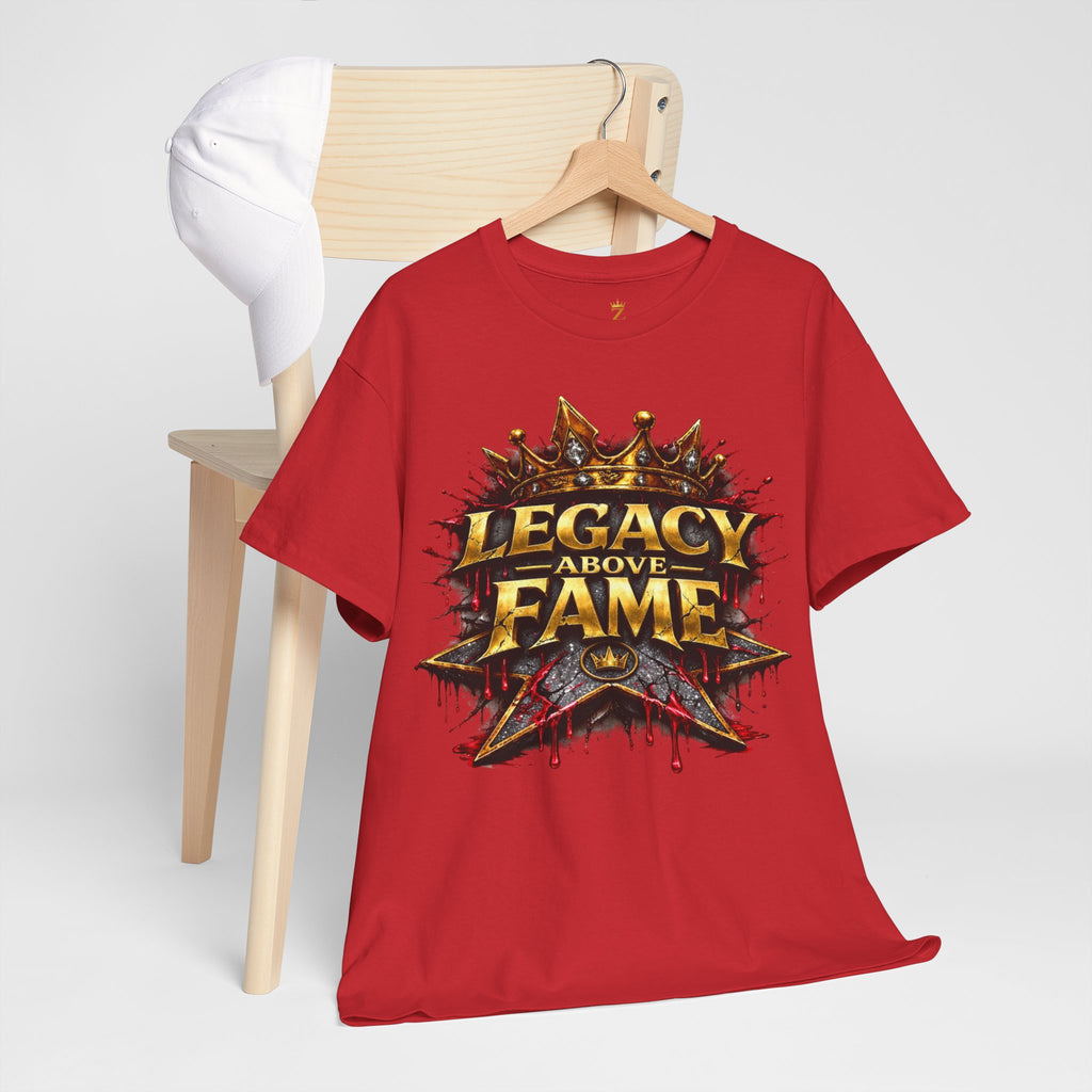 Adult Legacy Above Fame Graphic T-Shirt (Red Drip) - Zealous For All
