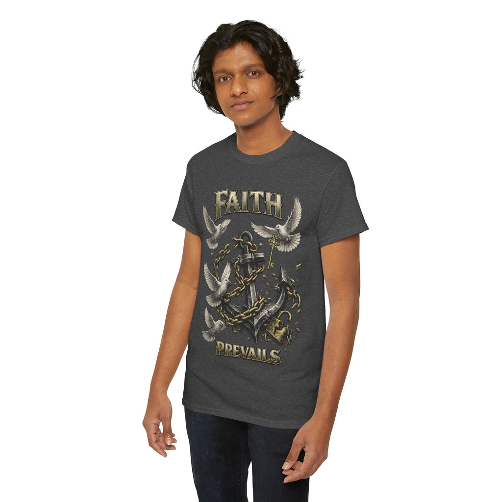 Adult Faith Prevails T‑Shirt (Black Anchor) Printify